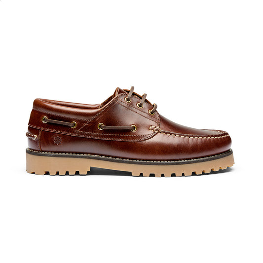 Playboy Footwear Style Claude Boat shoe Brandy leather/gum