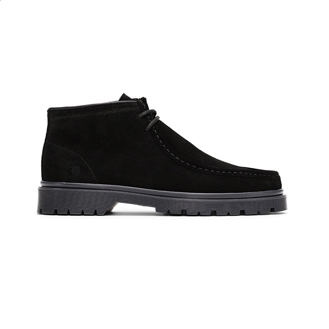 Playboy Footwear Cowen Moc Boot Black suede