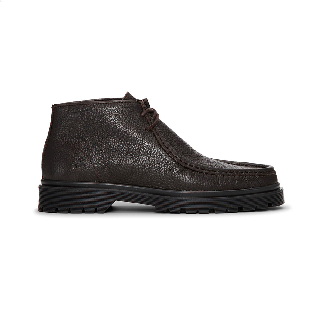 Playboy Footwear Cowen Moc Boot DK.Brown tumbled leather