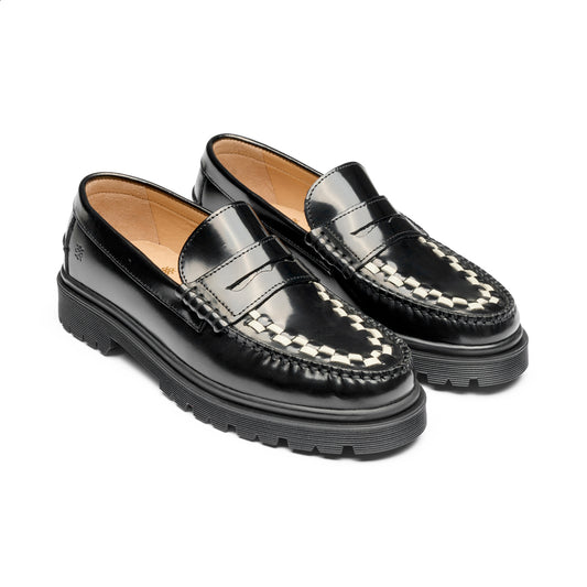 Playboy Footwear Duncan Loafers Black/White polido