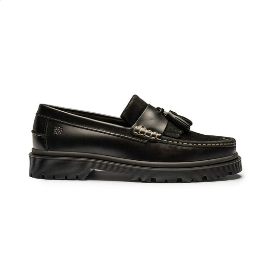 Playboy Footwear Fresno Loafers Black leather suede combi