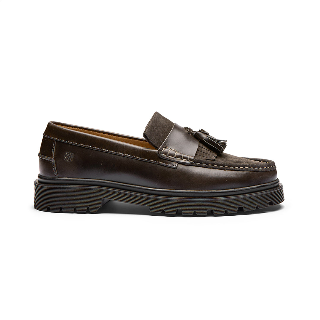 Playboy Footwear Fresno 2.0 Loafers DK.Grey leather suede combi