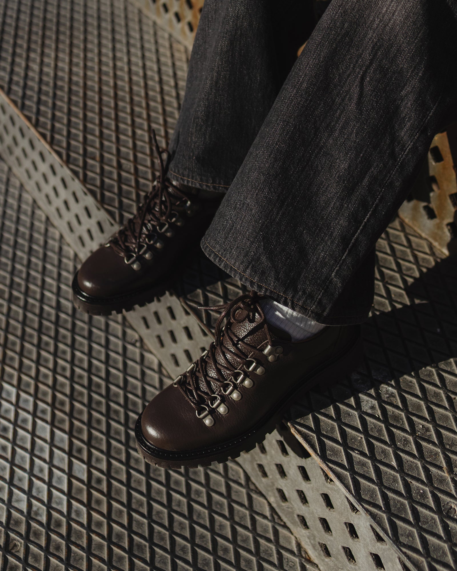Original Playboy Style Alba Lace up shoes Dk.Brown leather