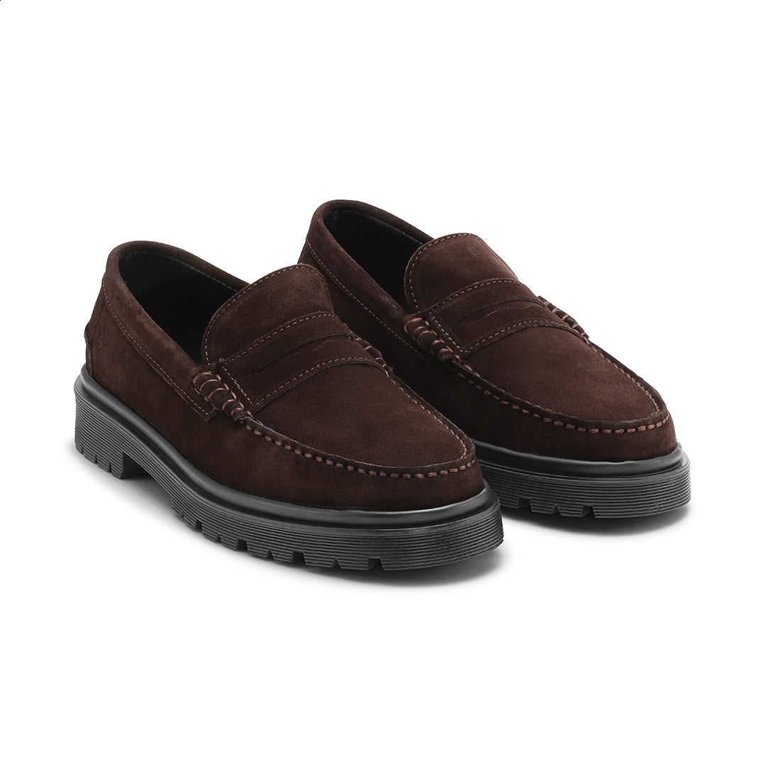 Playboy Footwear Style Austin Loafers Brown suede