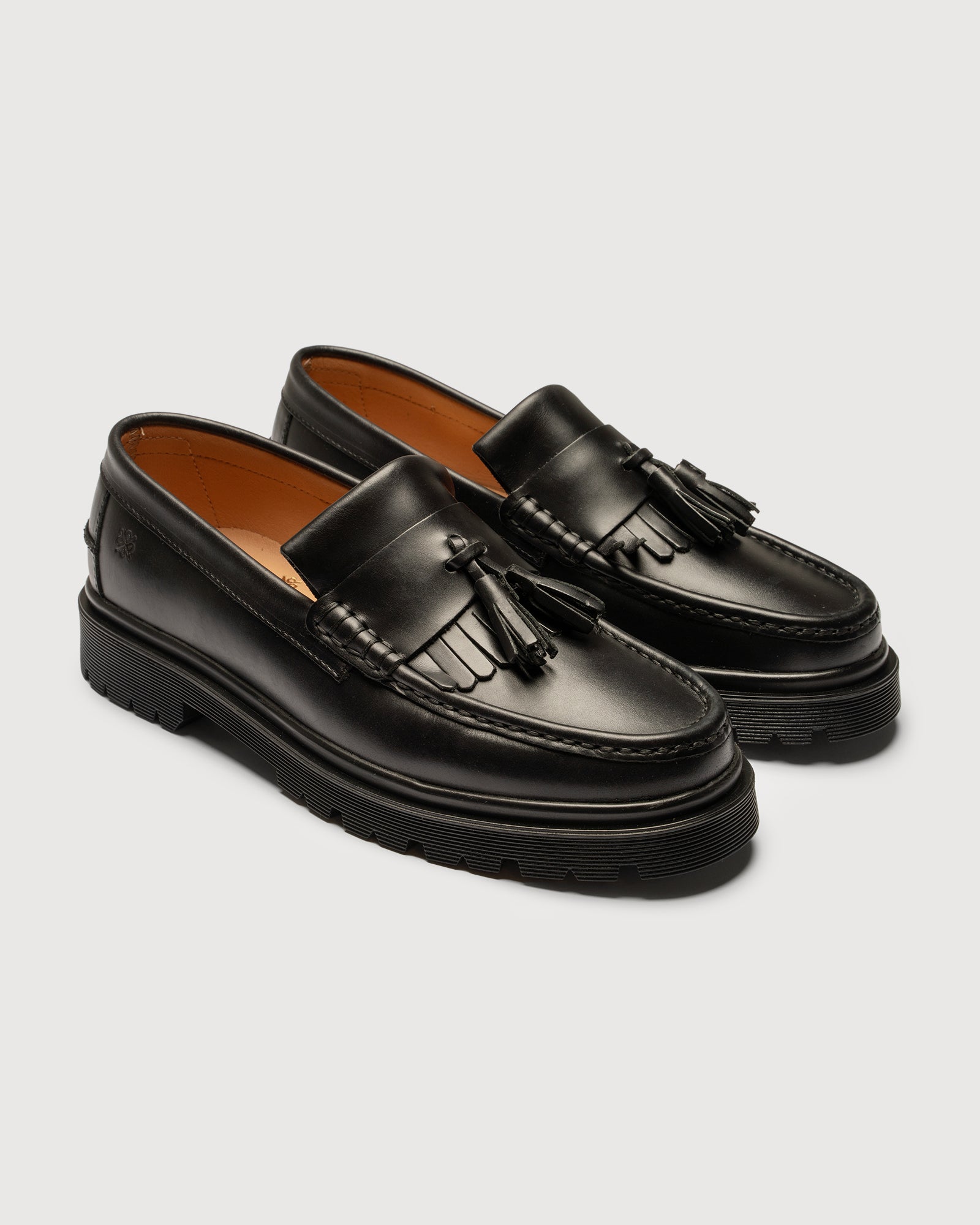 Playboy Footwear Style Baker Loafers Black leather