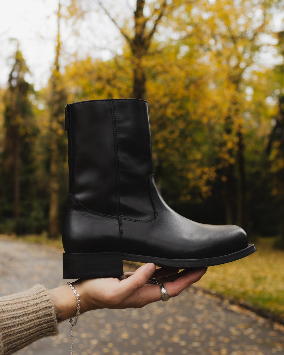 Original Playboy Style Billy Boot Black leather