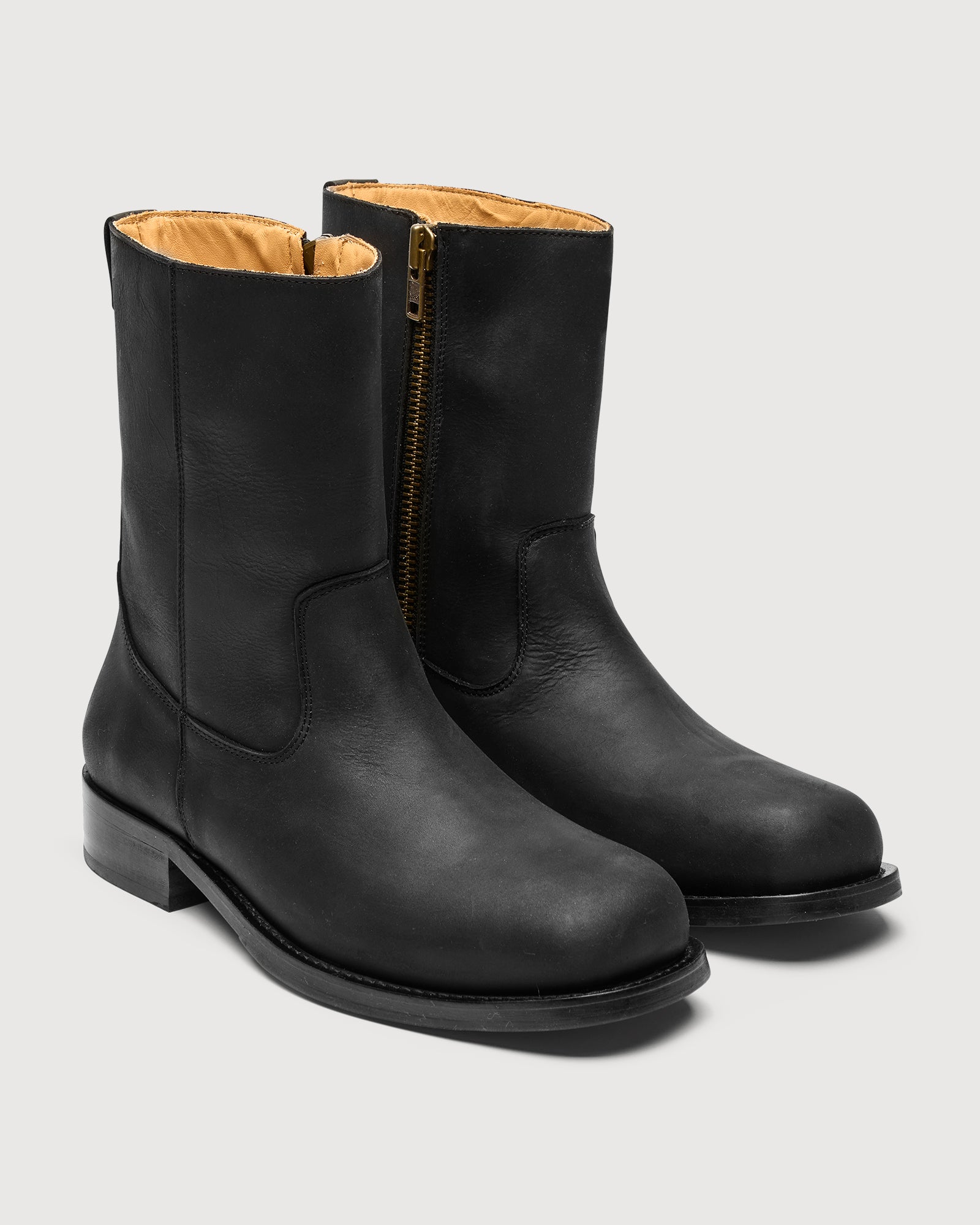 Original Playboy Style Billy Boot Black Crazy horse leather