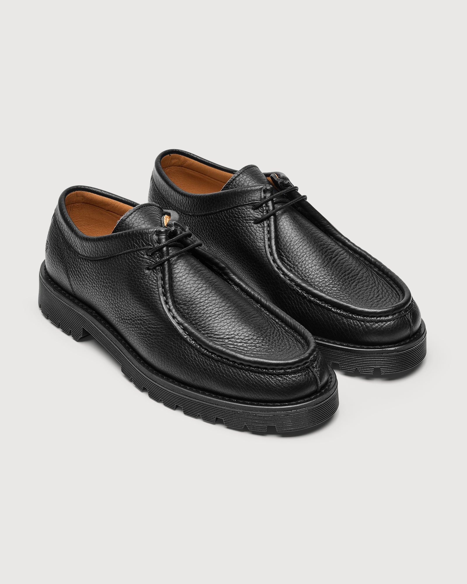 Original Playboy Style Malo Lace up shoes Black tumbled leather