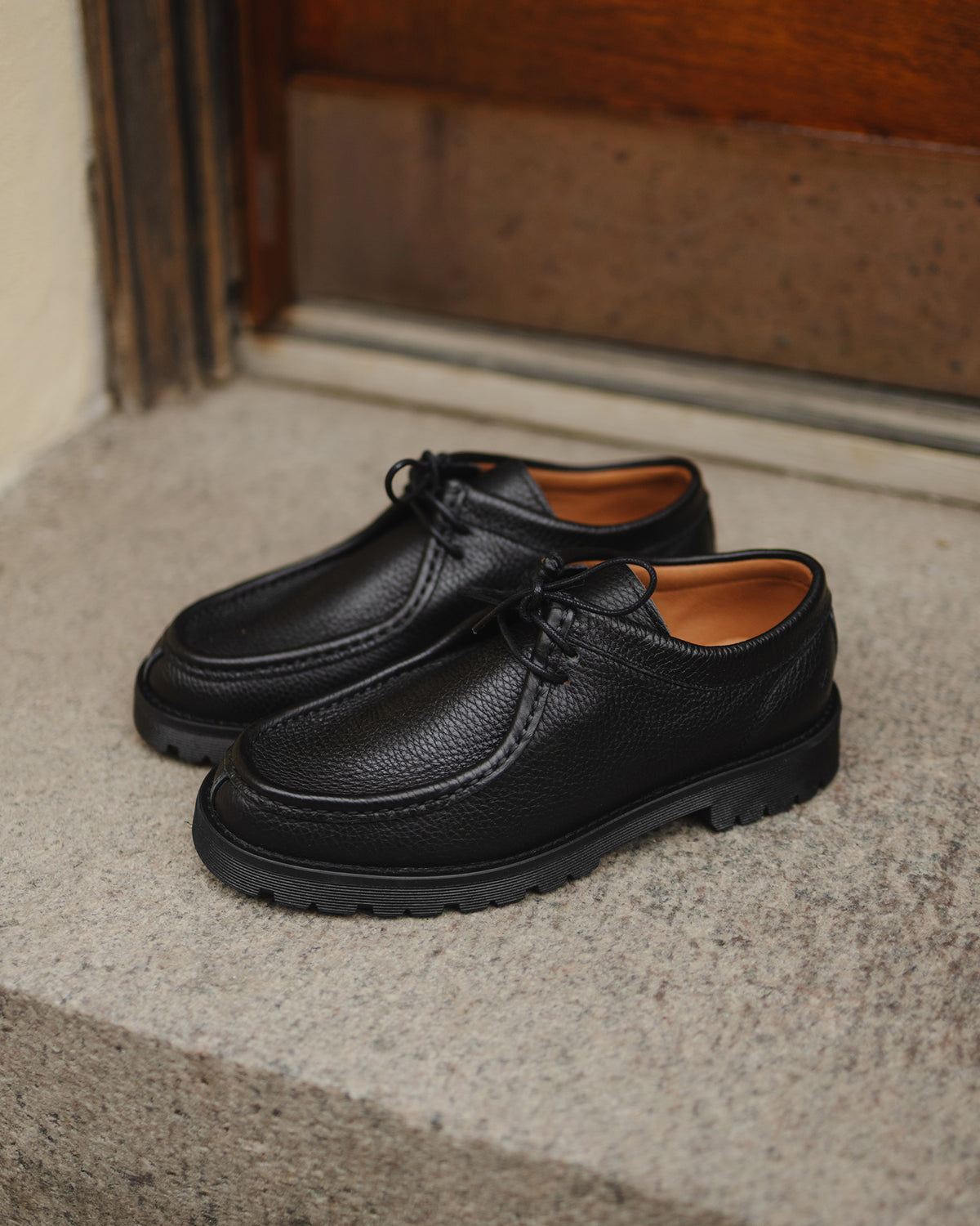 Original Playboy Style Malo Lace up shoes Black tumbled leather