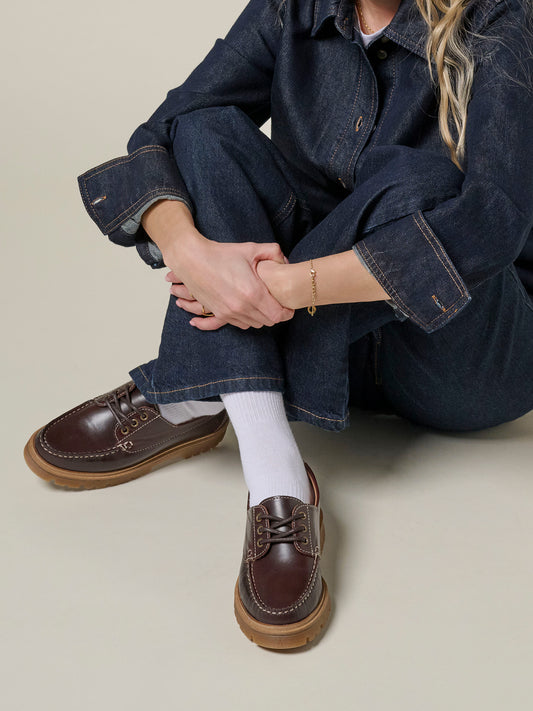 TOC1936 Women's style The Claudine Women's shoes Dk.Brown leather