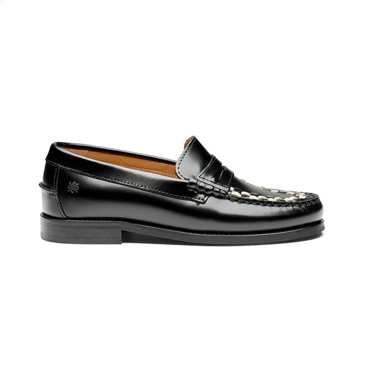 TOC1936 Women's style The Norah Women´s loafers Black/White polido