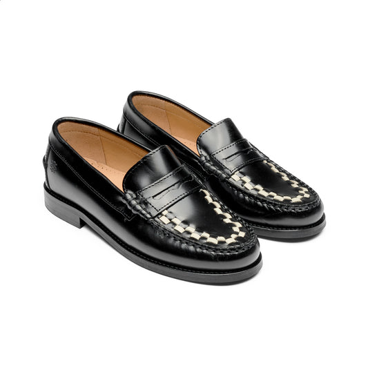 TOC1936 Women's style The Norah Women´s loafers Black/White polido