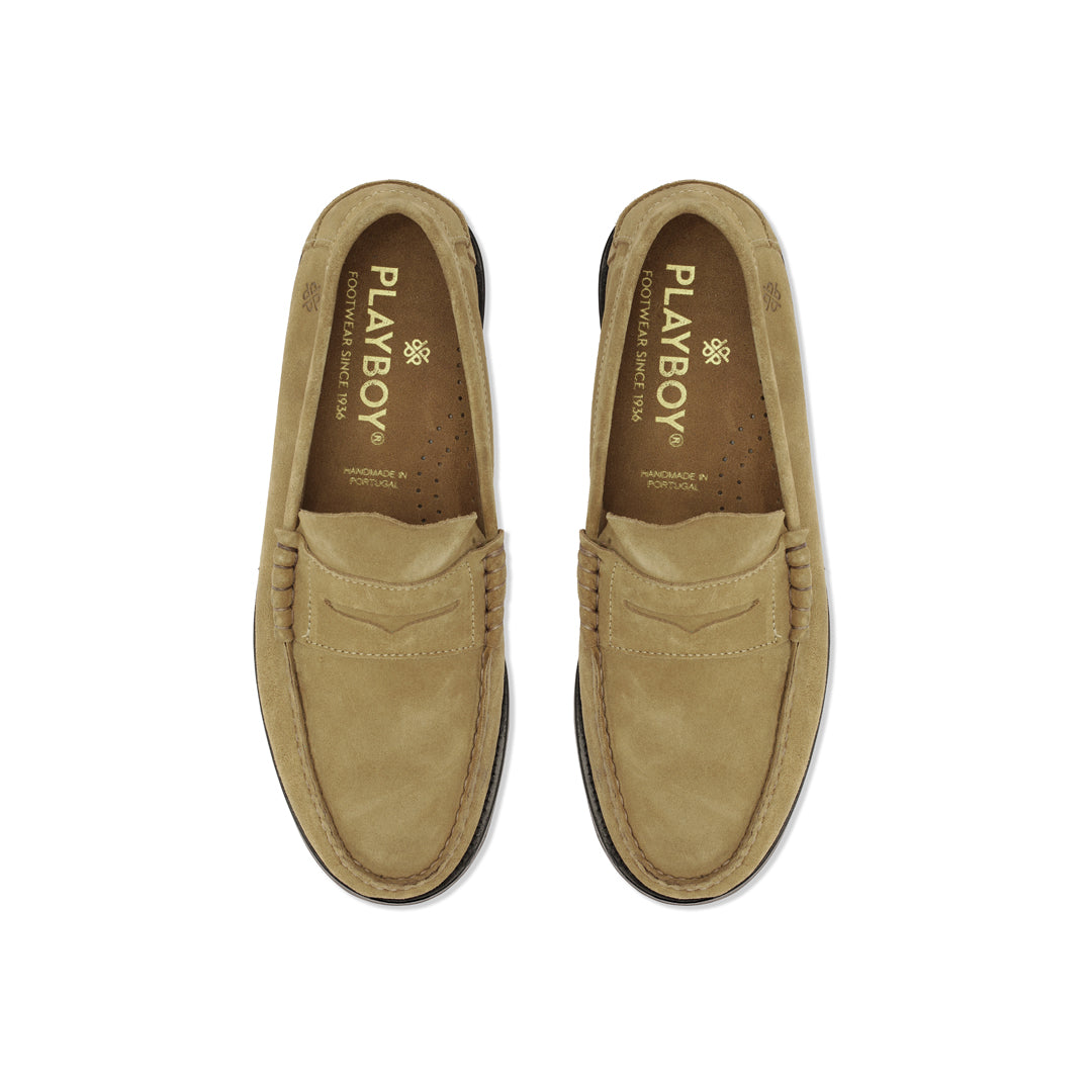 Playboy Footwear Style Dallas Loafers Sand suede