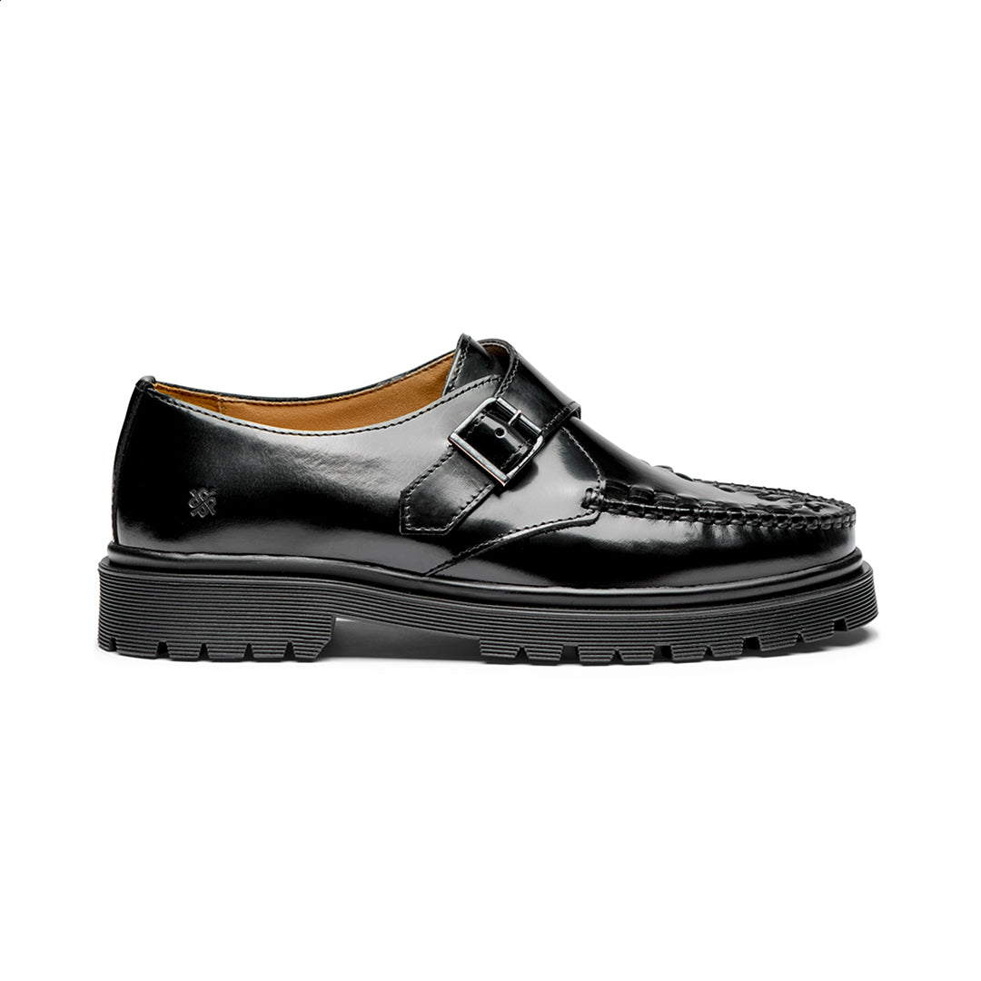 Playboy Footwear Freddie Monk Shoe Black polido