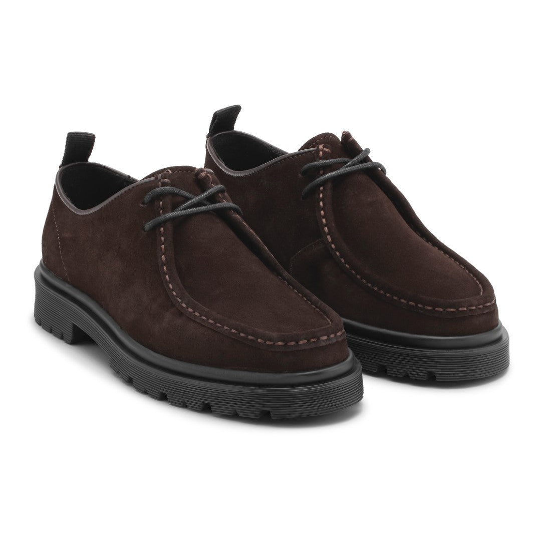 Playboy Footwear Style Alain Lace up shoes Dk.Brown suede