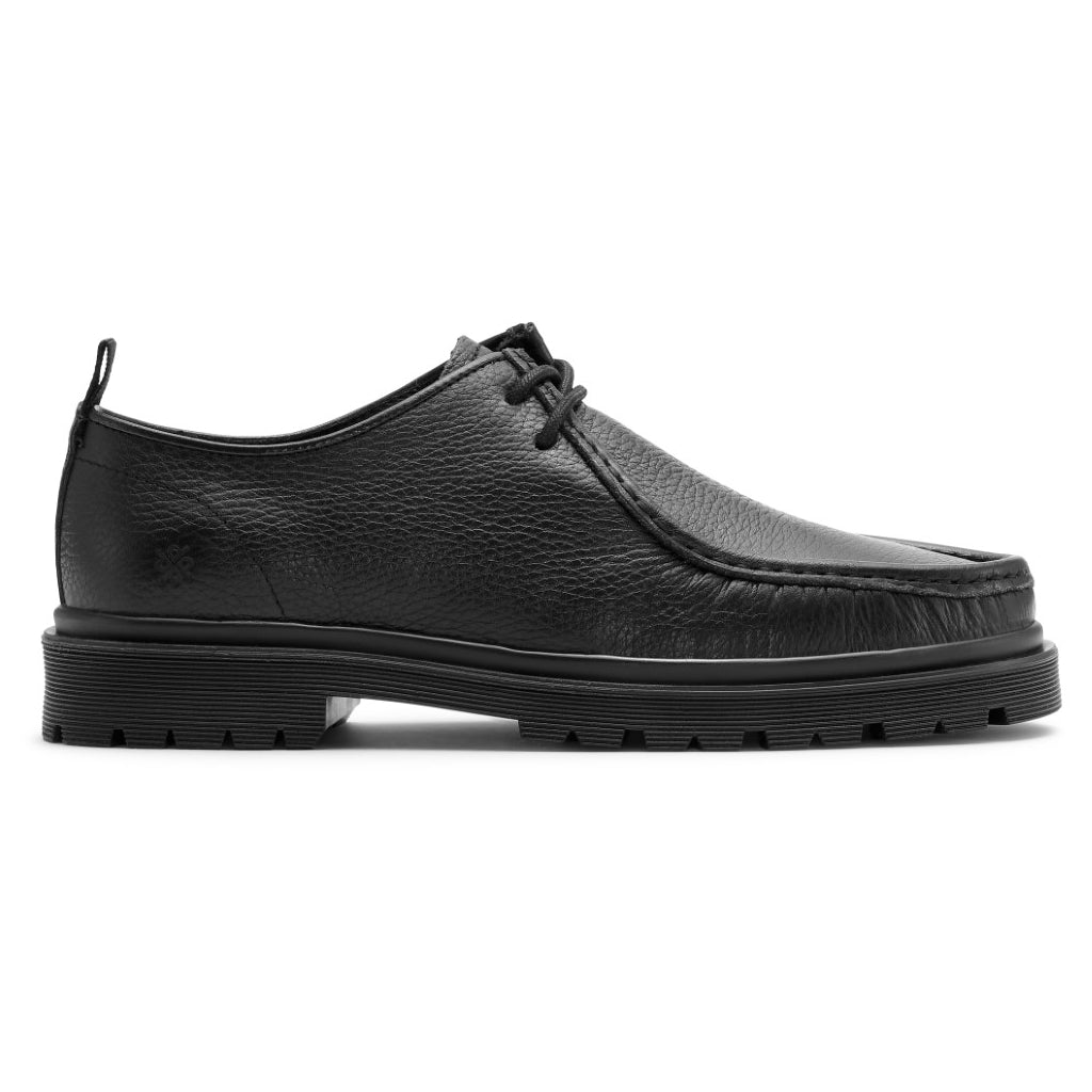 Playboy Footwear Style Alain Lace up shoes Black tumbled leather