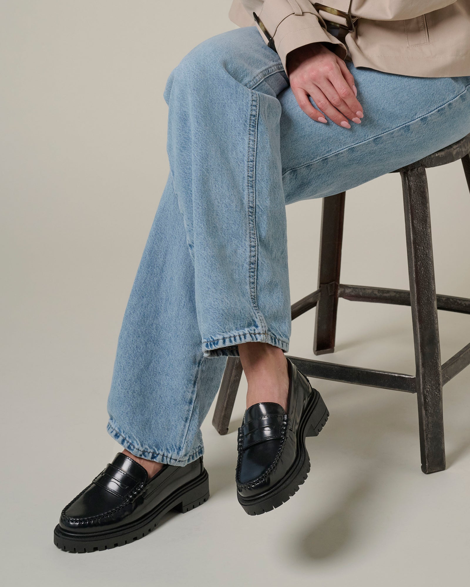 TOC1936 Style Brigitte Loafers Black polido