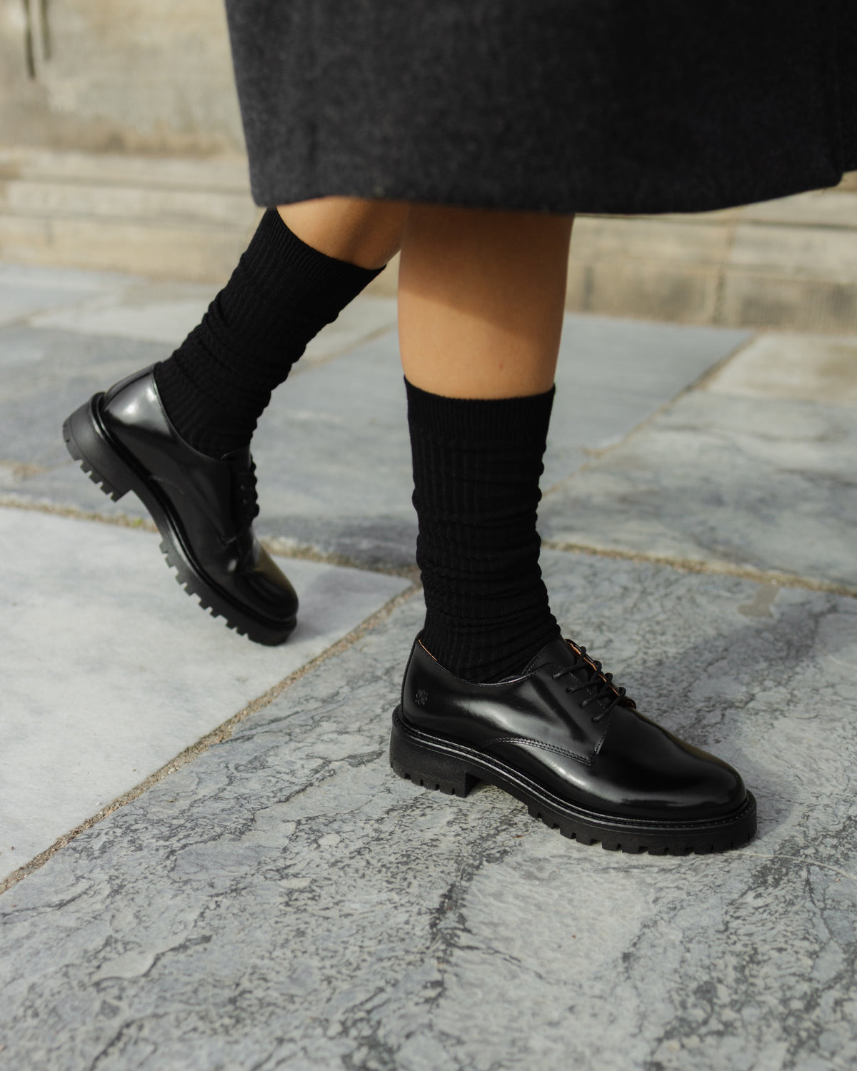 Original Playboy Style Camille Lace up shoes Black polido