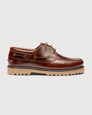 Original Playboy Style Claude Boat shoe Brandy leather/gum