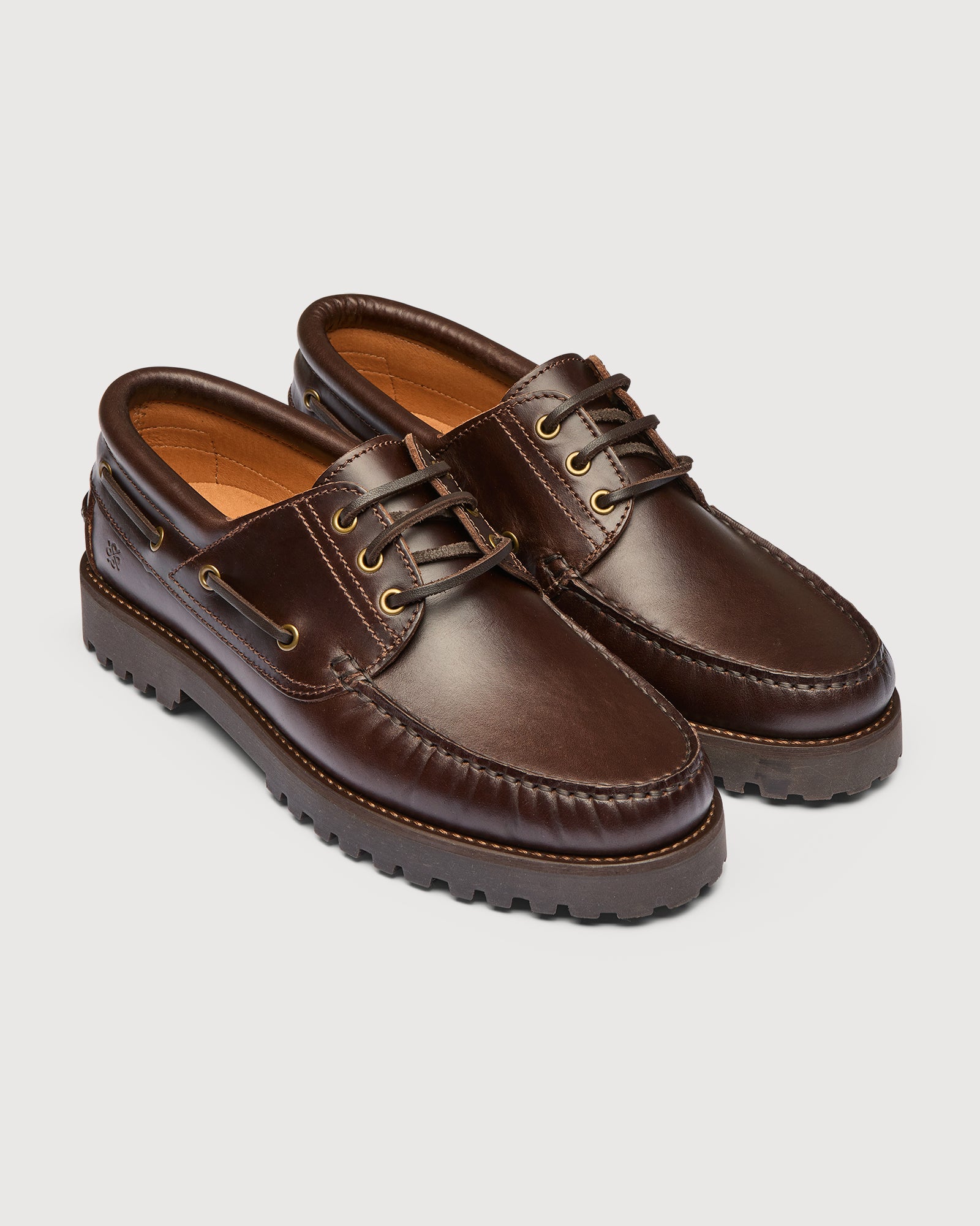 Original Playboy Style Claude Boat shoe DK.Brown leather/Brown