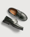 Original Playboy Style Claude Boat shoe Racing green leather/ Black