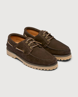 Original Playboy Style Claude Lace up shoes DK.Brown suede/Gum