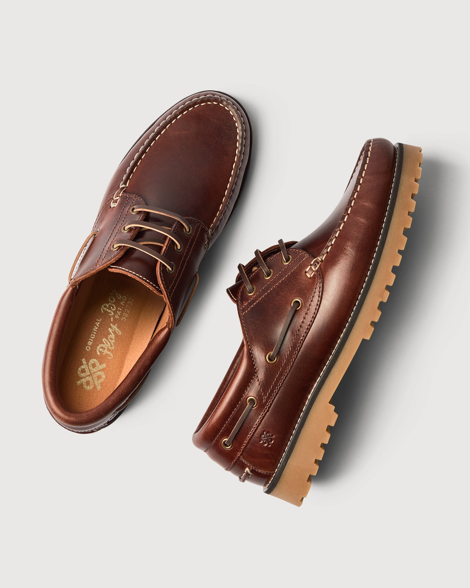 Original Playboy Style Claude Lace up shoes Brandy leather/gum