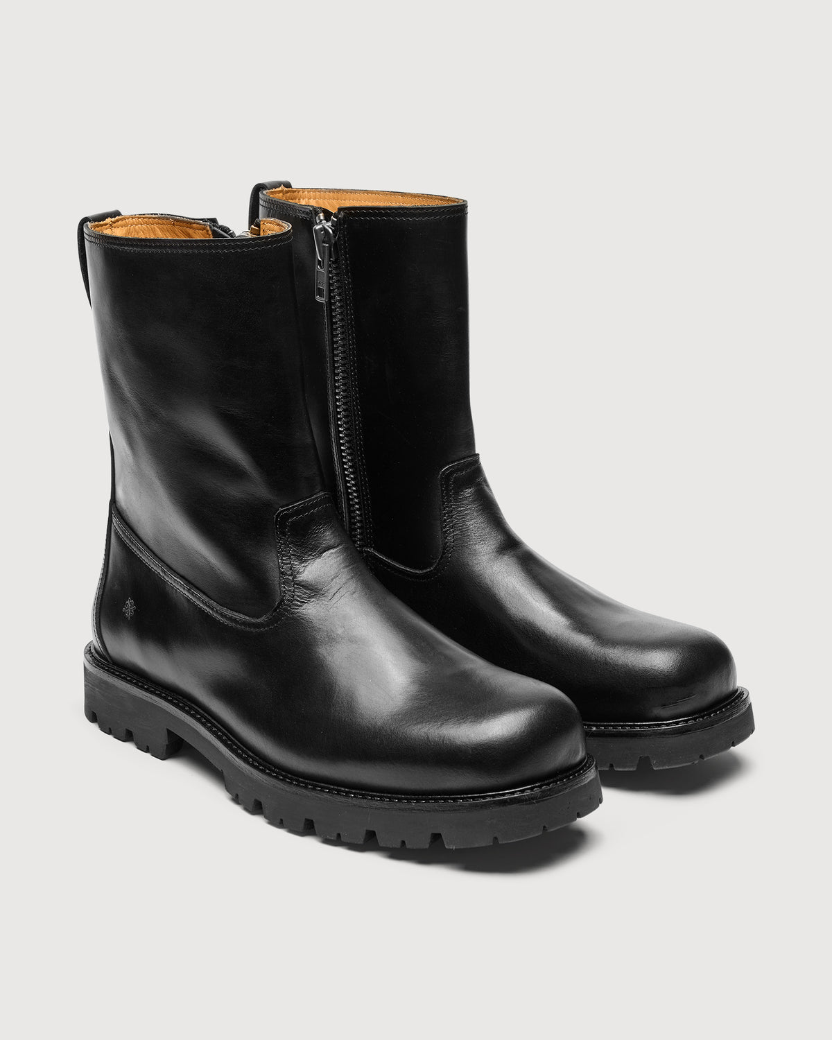 Original Playboy Style Dublin Ranch zip boots Black leather