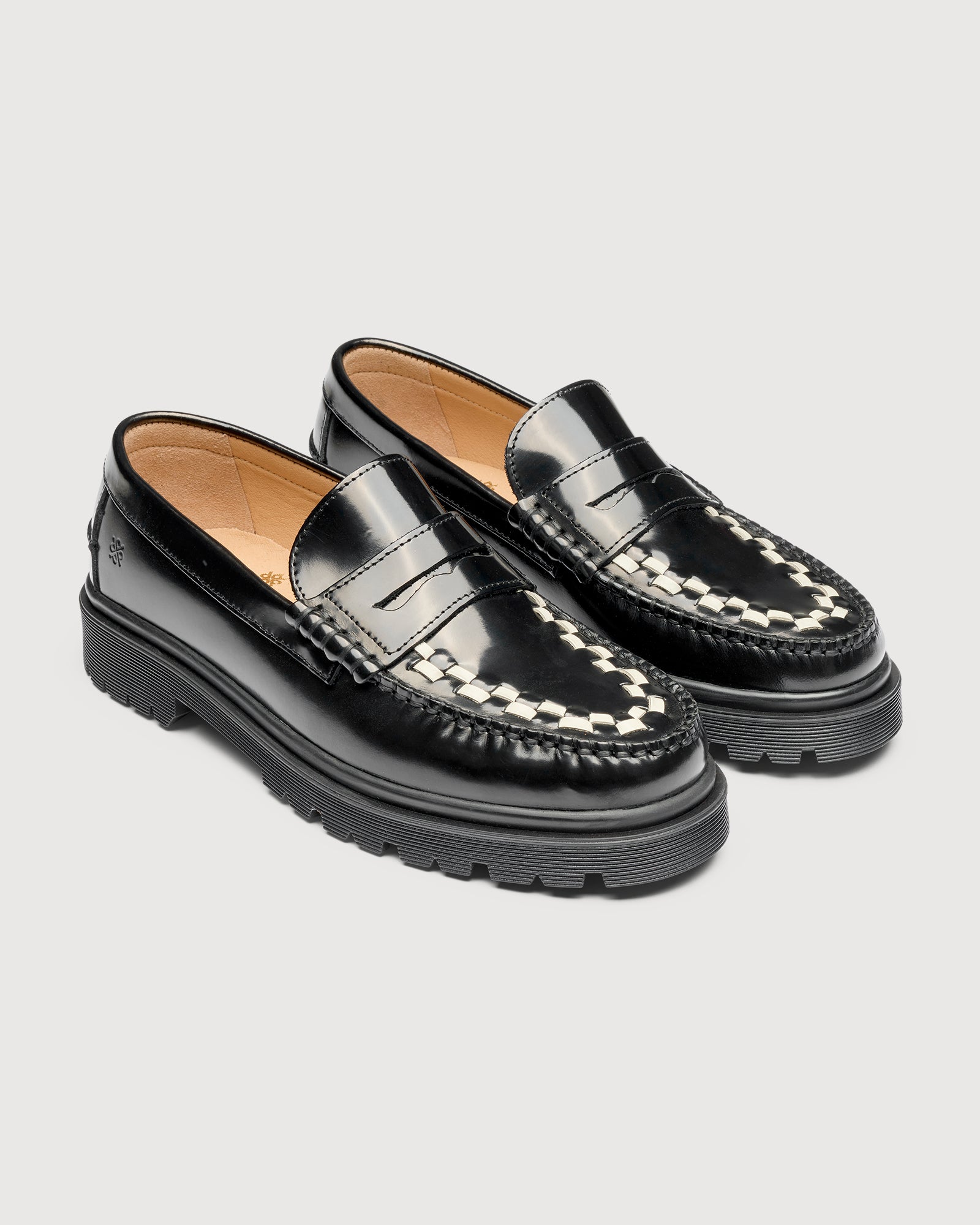Playboy Footwear Style Duncan Loafers Black/White polido
