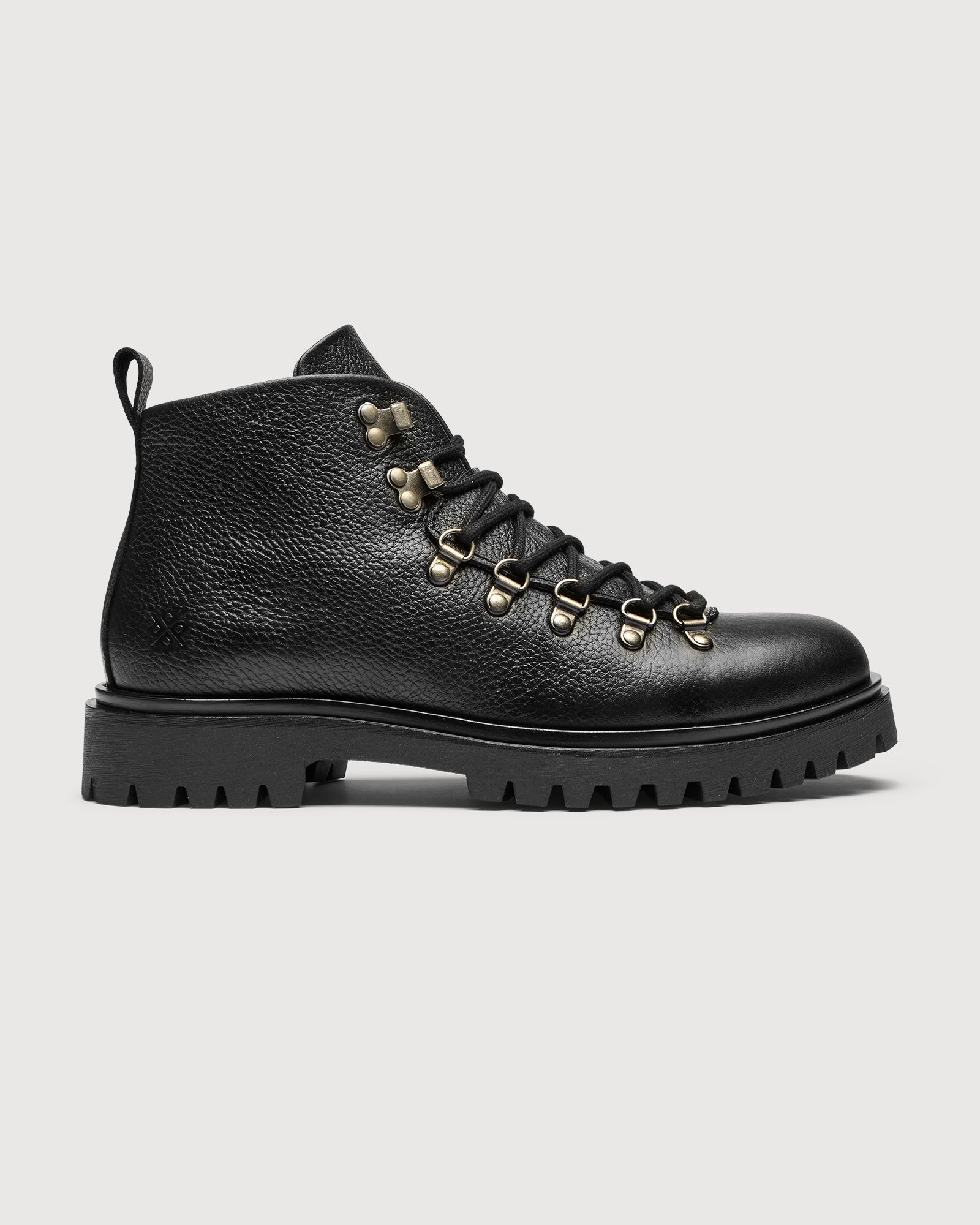 Original Playboy Style Graz Hiking Boot Black tumbled leather