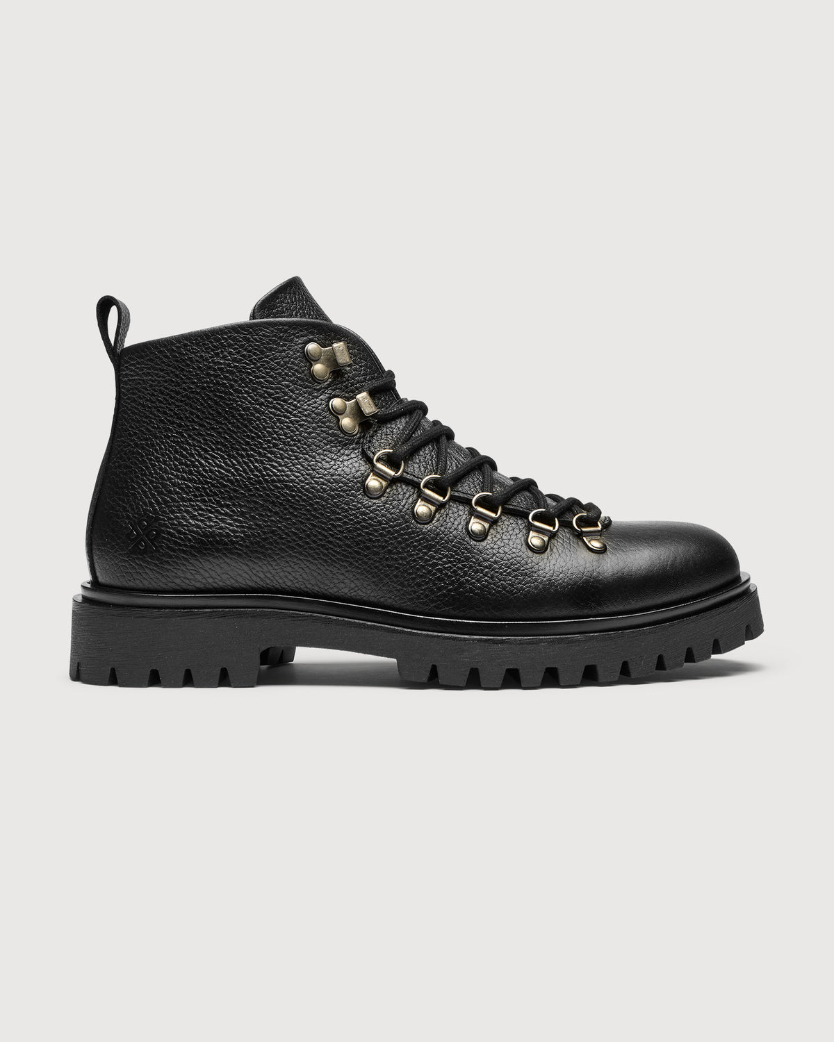 Original Playboy Style Graz Hiking Boot Black tumbled leather