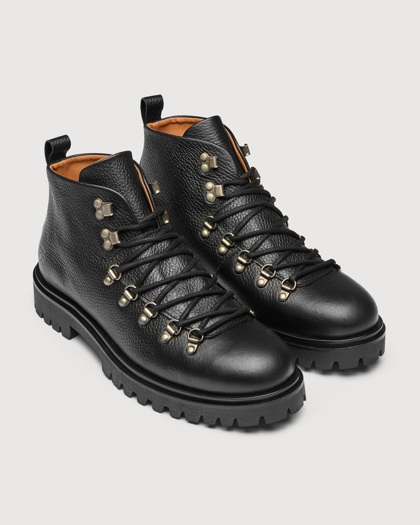 Original Playboy Style Graz Hiking Boot Black tumbled leather
