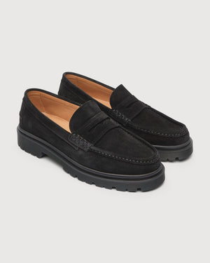 Original Playboy Style Halifax Loafers Black suede