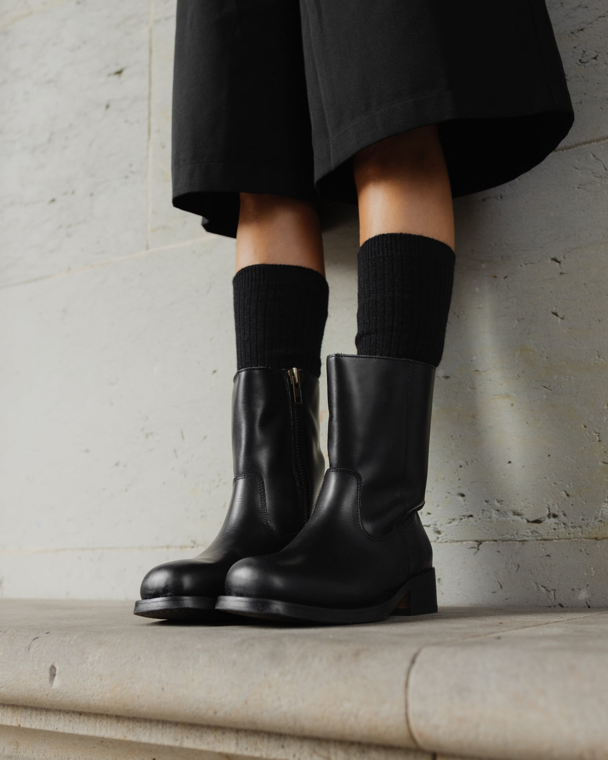 Original Playboy Style Jessie Boot Black leather