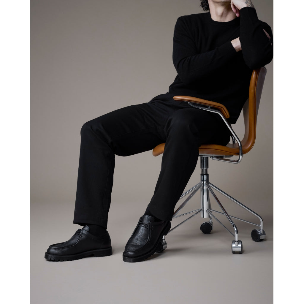 Original Playboy Style Malo Lace up shoes Black tumbled leather