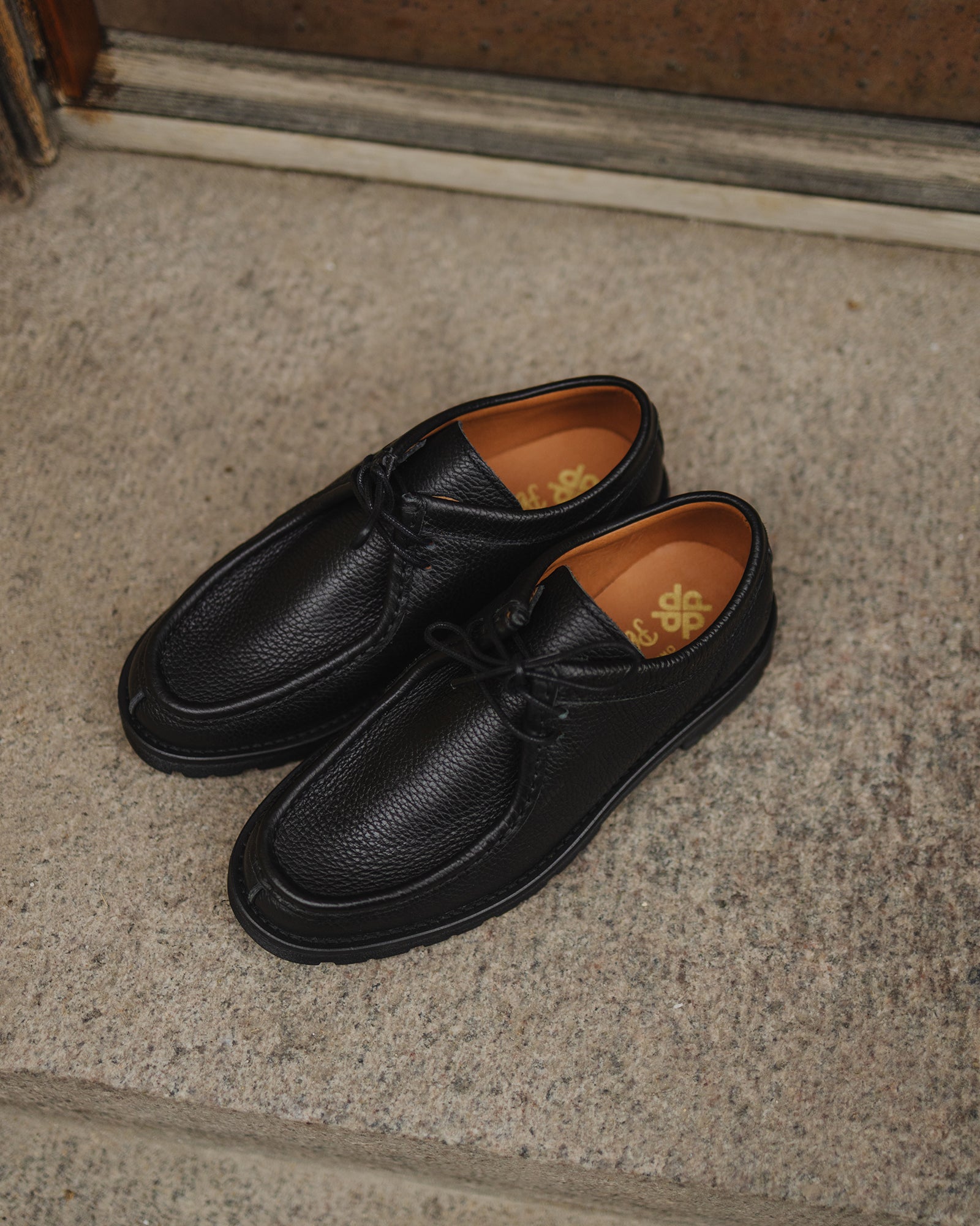 Original Playboy Style Malo Lace up shoes Black tumbled leather