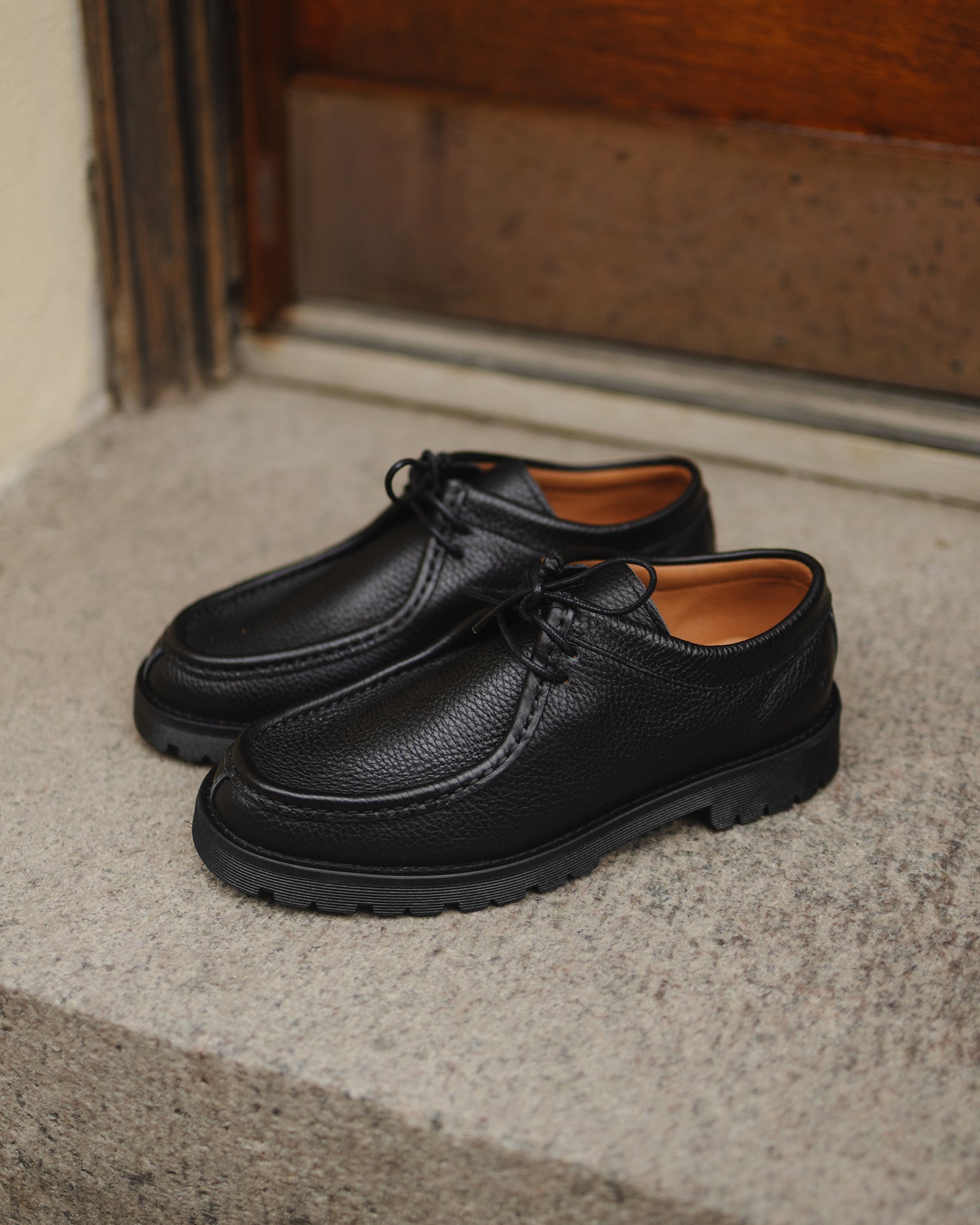 Original Playboy Style Malo Lace up shoes Black tumbled leather