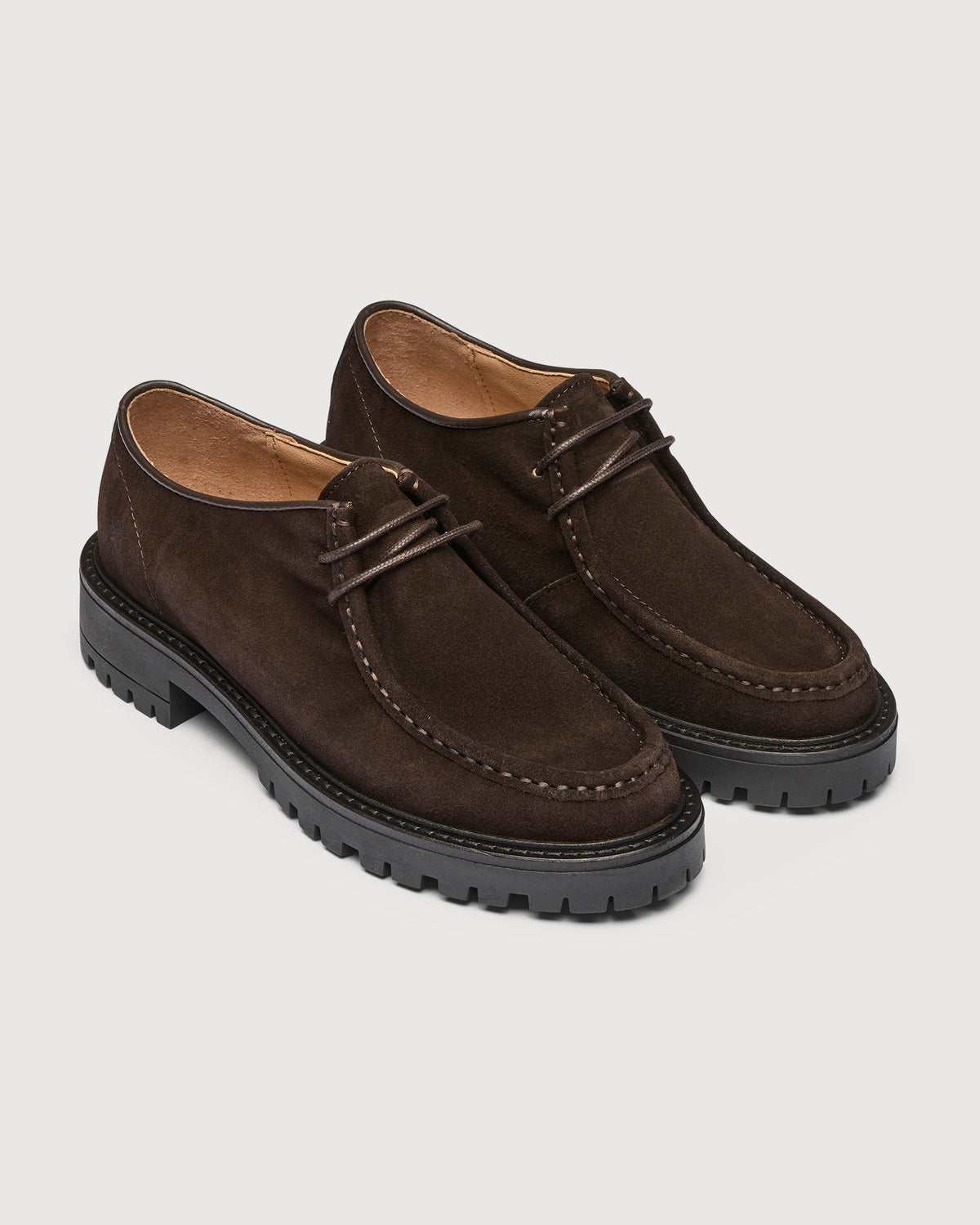 Original Playboy Style Marie Lace up shoes Dk.Brown suede