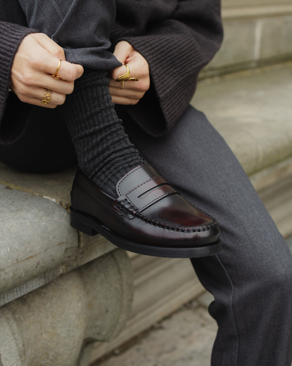 Original Playboy Style Norah Loafers Bordeaux polido