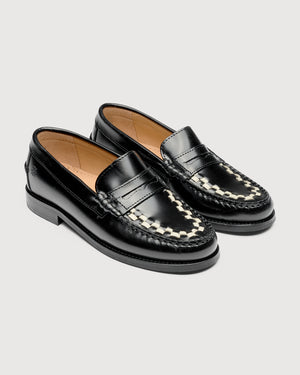 TOC1936 Style Sofia Loafers Black/White polido