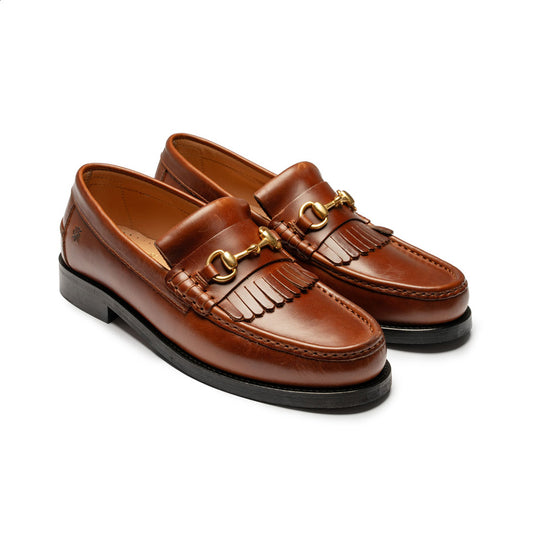Playboy Footwear Texas Loafers Brandy Leather