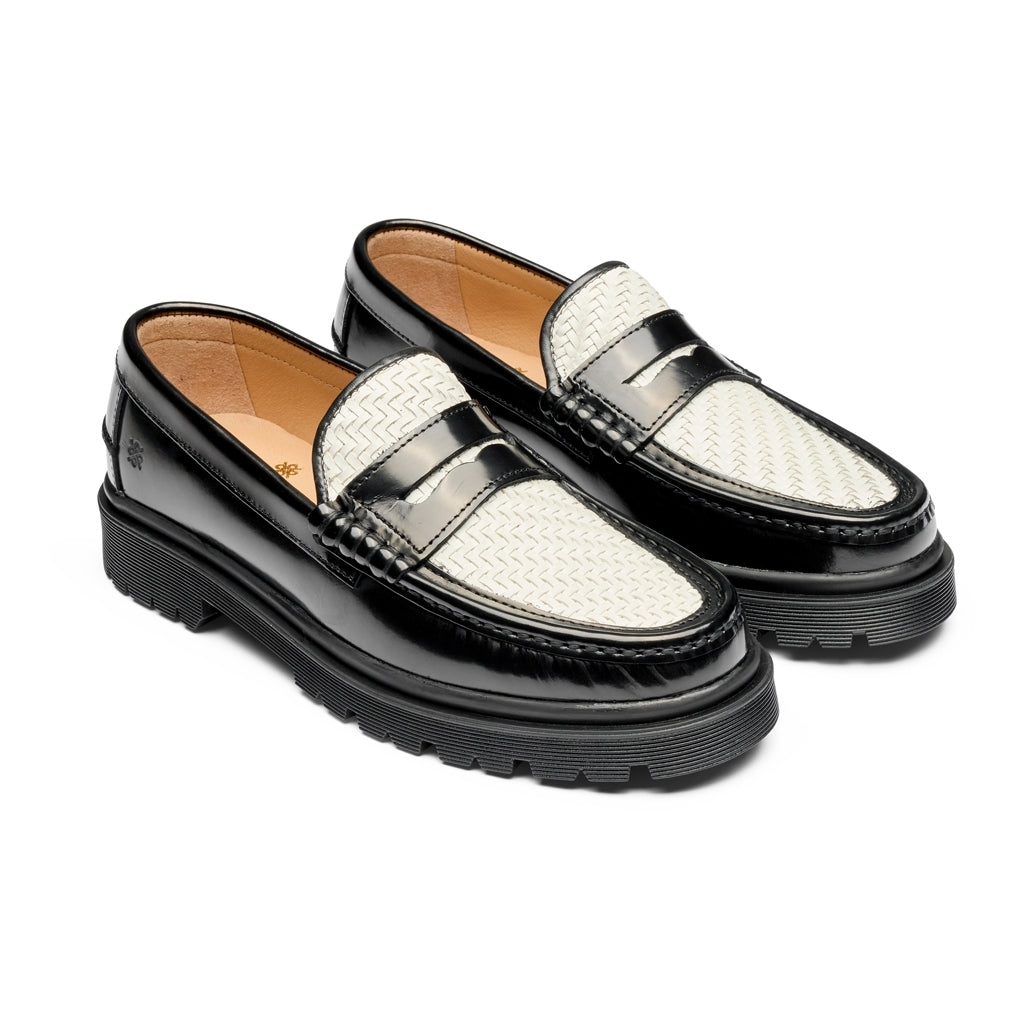 TOC1936 The Richmond Loafers Black polido/white