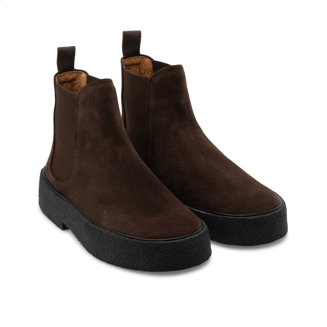 The Original Playboy Women's style ORG.75 The Original Women's Chelsea boot Dk.Brown suede