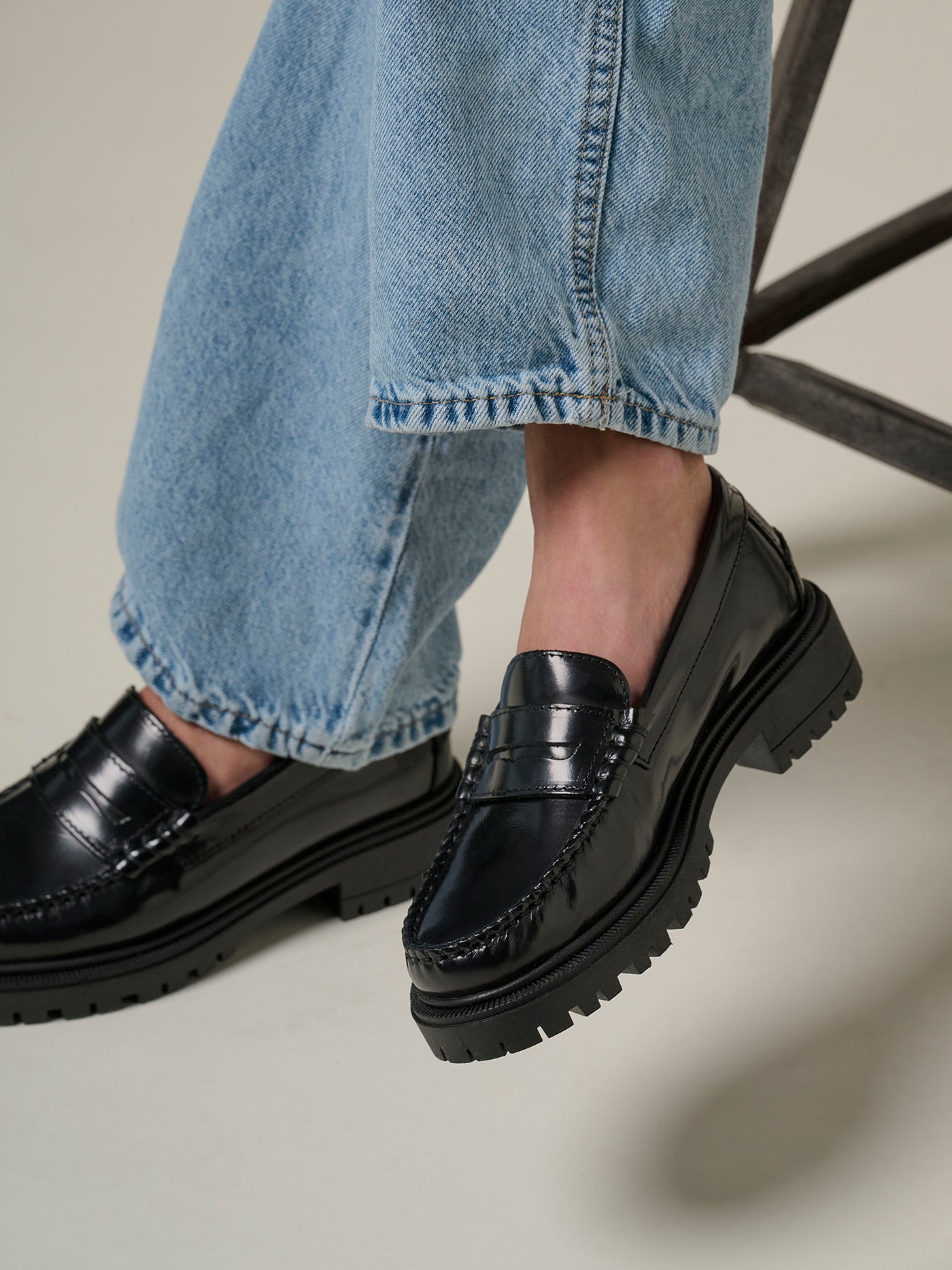 TOC1936 Women's style The Brigitte Women´s loafers Black polido